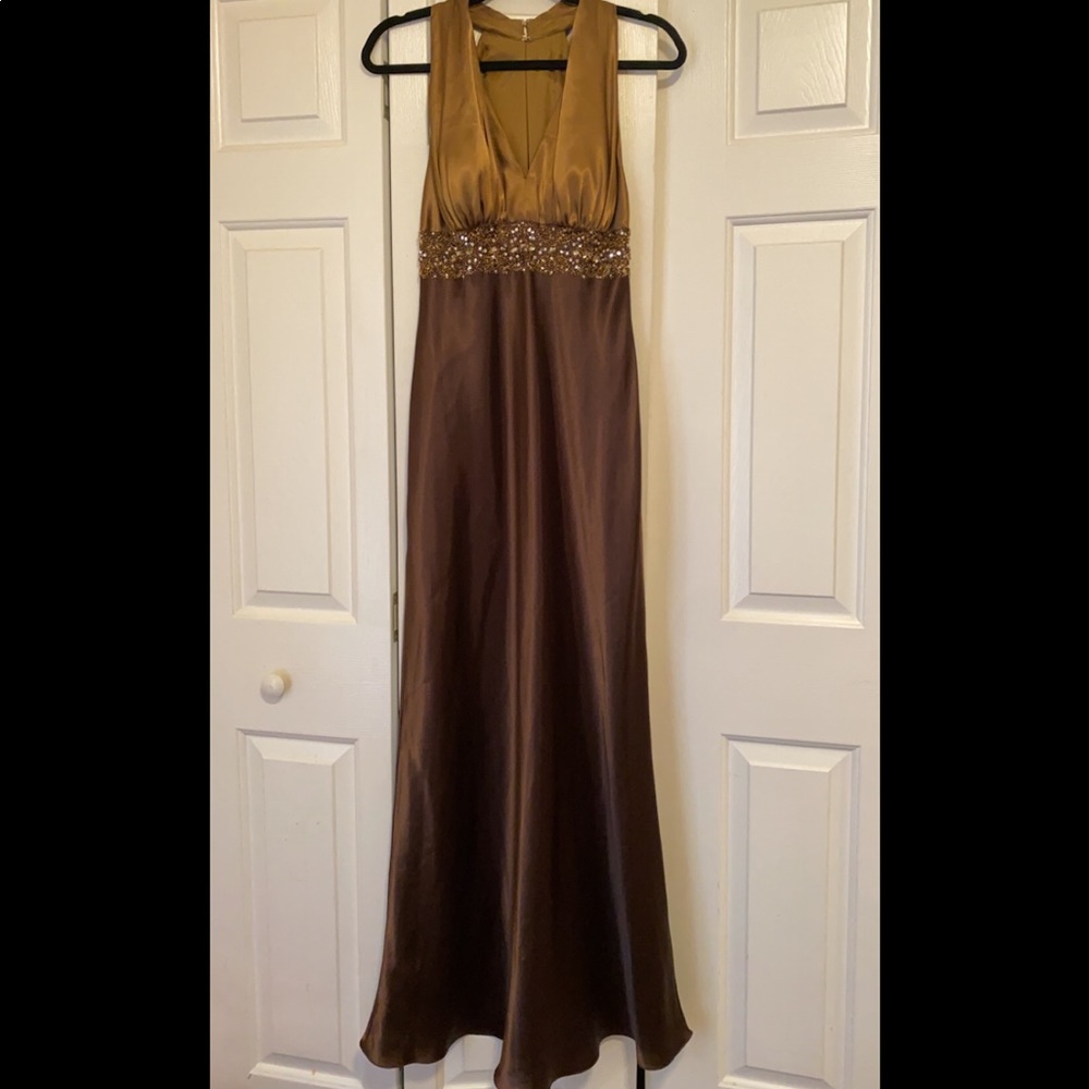 Size 10. Beaded waist silk dress! Smoke and pet free home